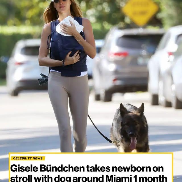 Gisele Bündchen, Miami'de Yeni Doğmuş Bebeğiyle Yürüyüş Yaparken Görüldü