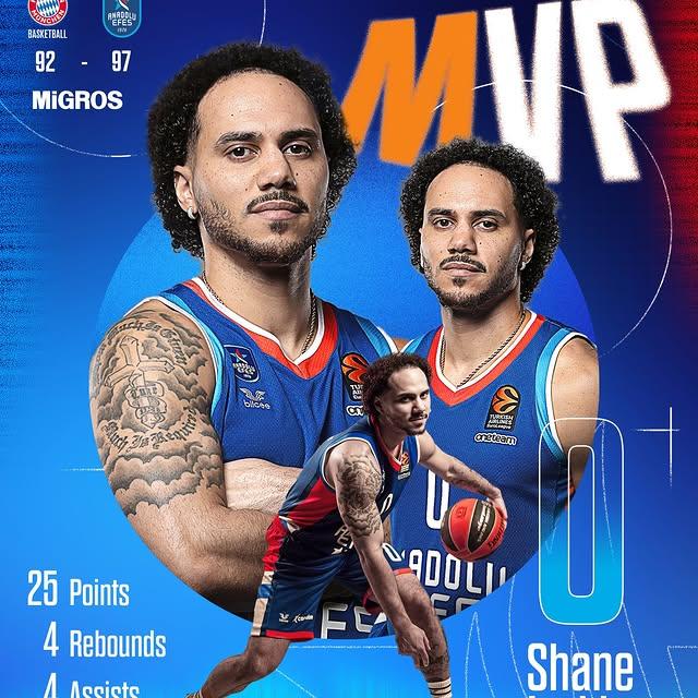 Anadolu Efes, Bayern Münih Karşılaşmasında Shane Larkin'in Performansı Öne Çıktı