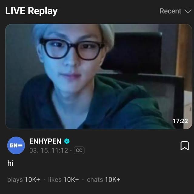 ENHYPEN'den Jungwon, Weverse Canlı Yayınında Hayranlarıyla Buluştu