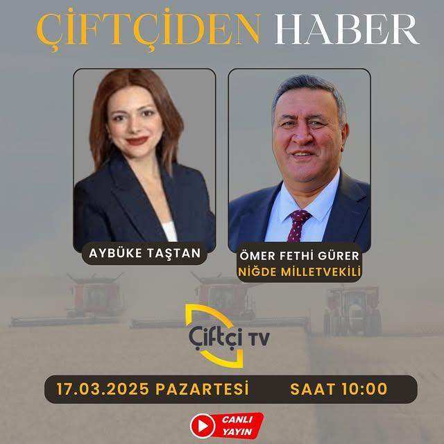 CHP Milletvekili Güner, Çiftçi Televizyonunda Programda Konuşacak