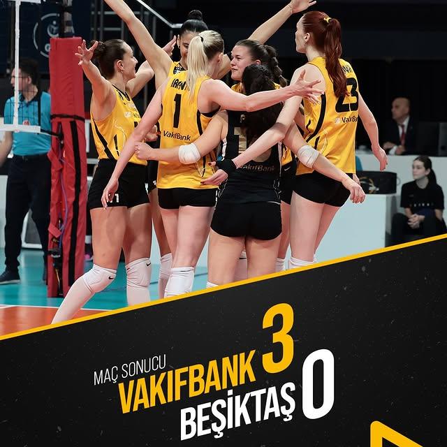 VakıfBank, Derbi Maçında Beşiktaş'ı 3-2 Yenerek Puanını Artırdı