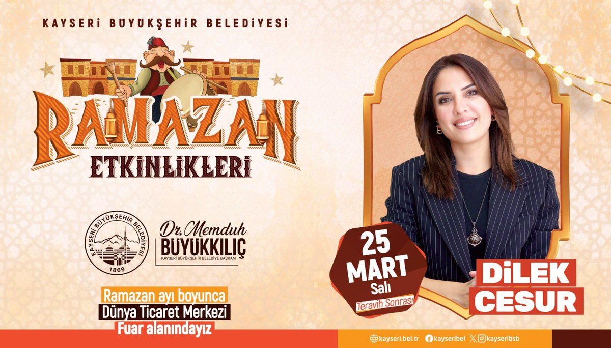 Kayseri'de Ramazan Etkinlikleri: Dilek Cesur ile Düzenli Program