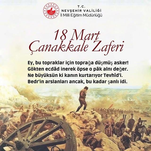 Çanakkale Zaferi'nin 109. Yılı Nevşehir'de Anıldı