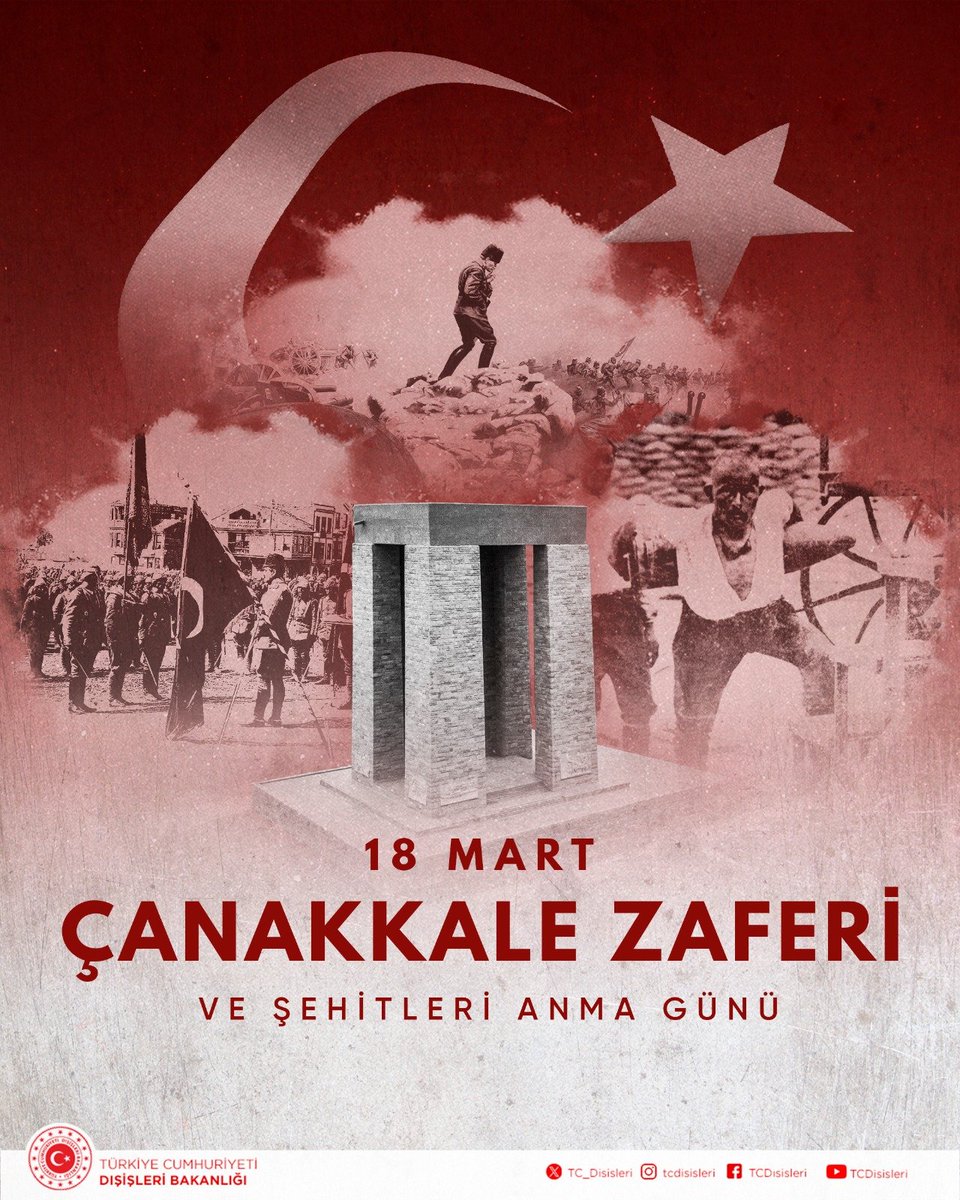 Dışişleri Bakanlığı, 18 Mart Şehitlerini Anma Günü'nde Mesaj Yayınladı