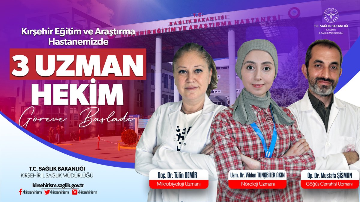 Kırşehir Eğitim ve Araştırma Hastanesi'nde Yeni Doktorlar Göreve Başladı