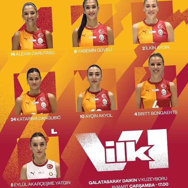 Galatasaray Voleybol Takımı, Kuzeyboru Maçında İlk Altı Oyuncuyu Sahaya Sürdü