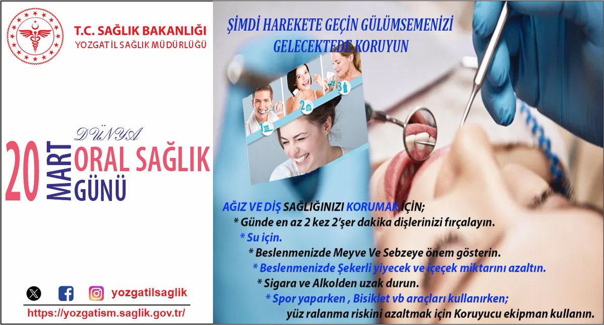 Yozgat'ta Dünya Ağız ve Diş Sağlığı Günü Etkinlikleri Düzenlendi