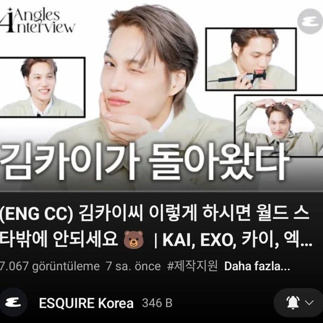 Exo'dan Kai, Esquire Korea Röportajıyla Hayranlarını Büyülüyor