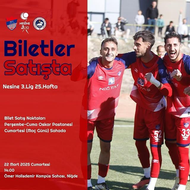 Niğde Belediyesi Spor, Kahramanmaraş İstiklalspor ile Karşılaşma İçin Bilet Satışına Başladı